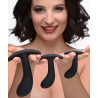 Master Series Pack de 3 plugs Trainer Silicone Dark Delights Noirs